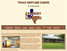 Tablet Screenshot of granbury-log-cabins.com